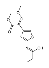 Methyl (Z)-alpha-(methoxyimino)-2-((1-oxopropyl)amino)-4-thiazoleaceta te Structure