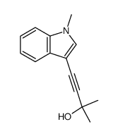 2-methyl-4-(1-methyl-1H-indol-3-yl)but-3-yn-2-ol Structure