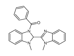 1-methyl-2-(1-methyl-3-benzoyl-1,2-dihydro-2-benzimidazolyl)benzimidazole Structure