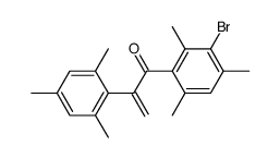 1-(3-bromo-2,4,6-trimethyl-phenyl)-2-mesityl-propenone Structure