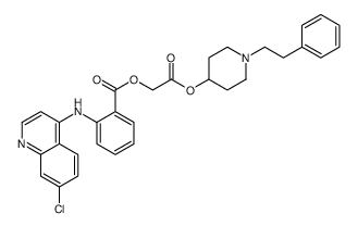 [2-oxo-2-[1-(2-phenylethyl)piperidin-4-yl]oxyethyl] 2-[(7-chloroquinolin-4-yl)amino]benzoate结构式