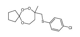 8-(((4-chlorophenyl)thio)methyl)-8-methyl-6,7,11-trioxaspiro[4.6]undecane Structure