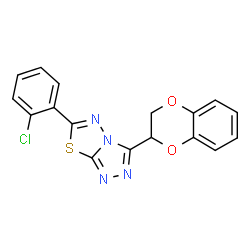 6-(2-Chlorophenyl)-3-(2,3-dihydro-1,4-benzodioxin-2-yl)[1,2,4]triazolo[3,4-b][1,3,4]thiadiazole picture