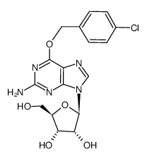 O6-(p-chlorobenzyl)guanosine结构式