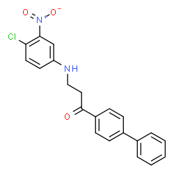 1-[1,1'-BIPHENYL]-4-YL-3-(4-CHLORO-3-NITROANILINO)-1-PROPANONE结构式