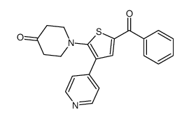 1-(5-benzoyl-3-pyridin-4-ylthiophen-2-yl)piperidin-4-one Structure