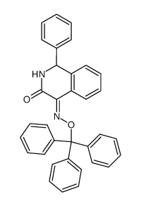 (E)-1-phenyl-4-(trityloxyimino)-1,4-dihydro-3(2H)-isoquinolinone结构式