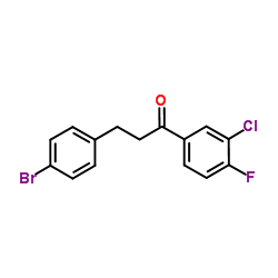 3-(4-Bromophenyl)-1-(3-chloro-4-fluorophenyl)-1-propanone Structure