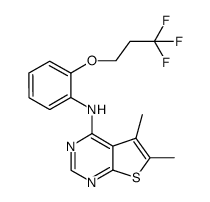 (5,6-dimethylthieno[2,3-d]pyrimidin-4-yl)-(2-(3,3,3-trifluoropropoxy)phenyl)-amine Structure