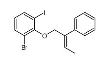 1-bromo-3-iodo-2-(2-phenylbut-2-enoxy)benzene结构式