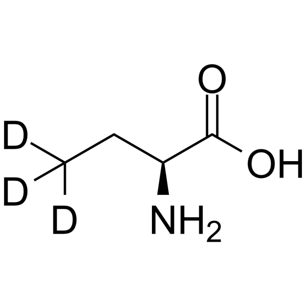 (2S)-2-amino-4,4,4-trideuteriobutanoic acid结构式