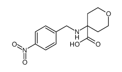 2H-Pyran-4-carboxylic acid, tetrahydro-4-[[(4-nitrophenyl)methyl]amino]结构式