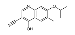 1,4-二氢-6-甲基-7-(1-甲基乙氧基)-4-氧代-3-喹啉甲腈结构式