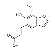 3t-(6-hydroxy-7-methoxy-benzofuran-5-yl)-acrylic acid Structure