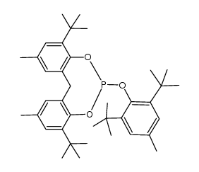 4,8-di-tert-butyl-6-(2,6-di-tert-butyl-4-methylphenoxy)-2,10-dimethyl-12H-dibenzo[d,g][1,3,2]dioxaphosphocine Structure