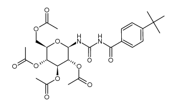 N-(2,3,4,6-tetra-O-acetyl-β-D-glucopyranosyl)-N'-(4-tert-butylbenzoyl)urea结构式