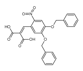 2-(4,5-bis(benzyloxy)-2-nitrobenzylidene)malonic acid结构式