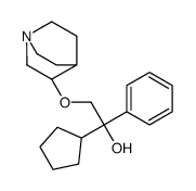 3-(2'-phenyl-2'-cyclopentyl-2'-hydroxyethoxy)quinuclidine structure