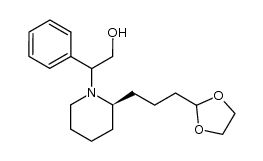 2-((R)-2-(3-(1,3-dioxolan-2-yl)propyl)piperidin-1-yl)-2-phenylethanol结构式