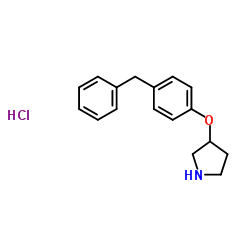 3-(4-Benzylphenoxy)pyrrolidine hydrochloride structure