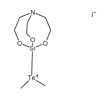 dimethyl(silatran-1-yl-methyl)telluronium iodide Structure