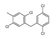 1,4-dichloro-2-[(2,5-dichlorophenyl)methyl]-5-methylbenzene结构式