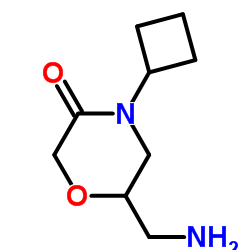 6-Aminomethyl-4-cyclobutyl-morpholin-3-one structure