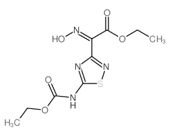 ETHYL 2-(5-((ETHOXYCARBONYL)AMINO)-1,2,4-THIADIAZOL-3-YL)-2-(HYDROXYIMINO)ACETATE structure