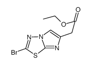 (2-Bromo-imidazo[2,1-b][1,3,4]thiadiazol-6-yl)-acetic acid ethyl ester Structure