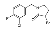 3-Bromo-1-(3-chloro-4-fluorobenzyl)pyrrolidin-2-one结构式