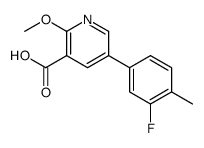 5-(3-fluoro-4-methylphenyl)-2-methoxypyridine-3-carboxylic acid结构式