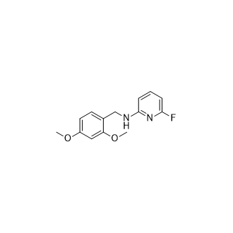 N-(2,4-二甲氧基苄基)-6-氟吡啶-2-胺结构式