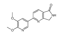 2-(5,6-dimethoxy-3-pyridyl)-6,7-dihydropyrrolo[3,4-b]pyridin-5-one结构式