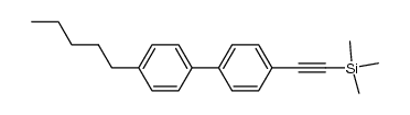 4-n-pentyl-4'-(2-trimethylsilyl)ethynylbiphenyl结构式