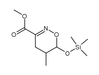 methyl 5-methyl-6-((trimethylsilyl)oxy)-5,6-dihydro-4H-1,2-oxazine-3-carboxylate结构式