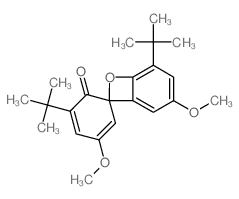 2',5-ditert-butyl-3,4'-dimethoxyspiro[7-oxabicyclo[4.2.0]octa-1,3,5-triene-8,6'-cyclohexa-2,4-diene]-1'-one结构式