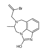 6-(2-bromo-2-propenyl)-4,5,6,7-tetrahydro-5-methylimidazo[4,5,1-jk][1,4]benzodiazepin-2(1H)-one结构式