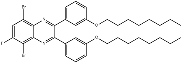 Quinoxaline, 5,8-dibromo-6-fluoro-2,3-bis[3-(octyloxy)phenyl]-结构式