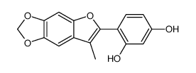 4-(7-methylfuro[2,3-f][1,3]benzodioxol-6-yl)benzene-1,3-diol Structure