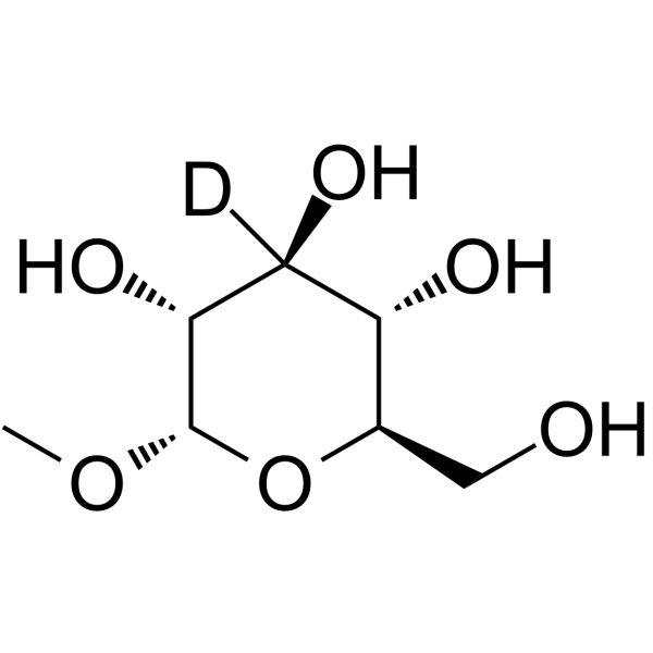 Methyl alpha-D-glucopyranoside-d1结构式