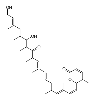 6-[(1E,3E,7E,9E,17E)-14,19-dihydroxy-3,5,9,11,13,15,17-heptamethyl-12- oxo-nonadeca-1,3,7,9,17-pentaenyl]-5-methyl-5,6-dihydropyran-2-one structure