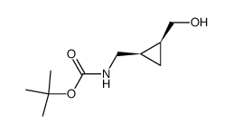 Carbamic acid, [[2-(hydroxymethyl)cyclopropyl]methyl]-, 1,1-dimethylethyl Structure