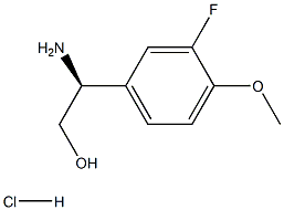 (2S)-2-AMINO-2-(3-FLUORO-4-METHOXYPHENYL)ETHAN-1-OL HYDROCHLORIDE结构式