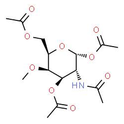 2-Acetylamino-4-O-methyl-2-deoxy-α-D-galactopyranose 1,3,6-triacetate Structure