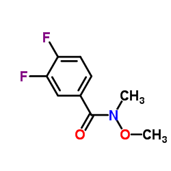 3,4-Difluoro-N-methoxy-N-methylbenzamide structure