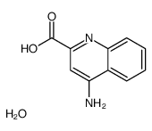 4-aminoquinoline-2-carboxylic acid,hydrate结构式