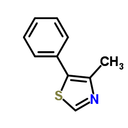 4-methyl-5-phenylThiazole结构式