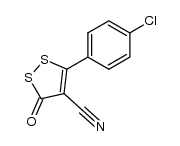 5-p-chlorophenyl-4-cyano-1,2-dithiol-3-one结构式