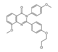 4(3H)-Quinazolinone,2-[4-(2-chloroethoxy)phenyl]-8-methoxy-3-(4-methoxyphenyl)- Structure