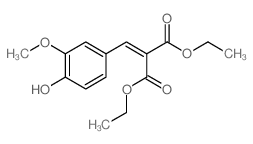 Propanedioic acid,2-[(4-hydroxy-3-methoxyphenyl)methylene]-, 1,3-diethyl ester结构式